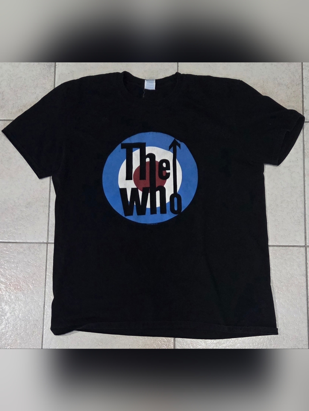 Gildan Black T-Shirt with Blue, White, and Red Target Logo